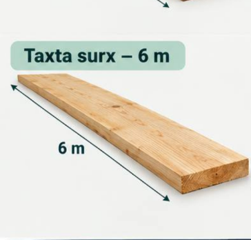 Taxta 6m surx