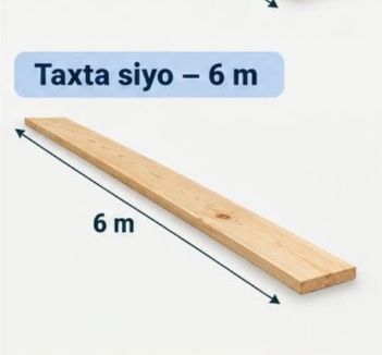 Taxta  6m siyo